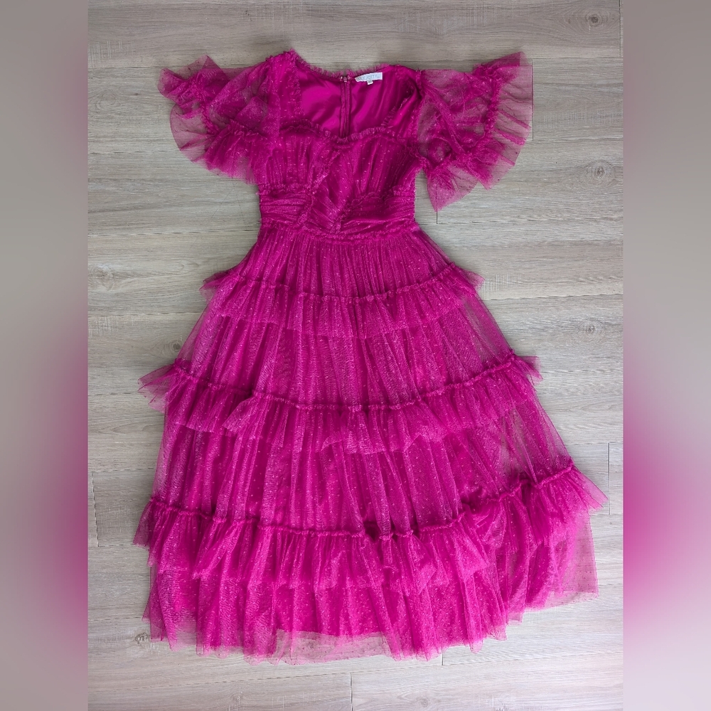 Ivy City Co Whimsical Maxi Dress in fuschia - Picture 2 of 7